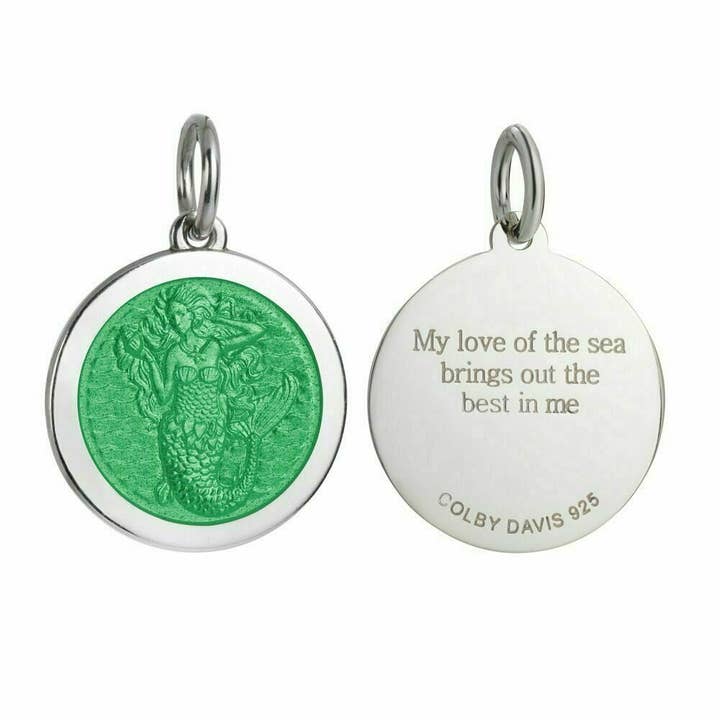 Pendentif Colby Davis : sirène de taille moyenne, argent sterling pour la vente par Colby Davis of Boston