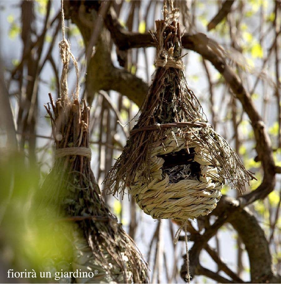 Fiorirà un giardino - Wholesale Bird House - Hanging Nest for Birds Made of Twigs and Leaves D16 H26 cm1