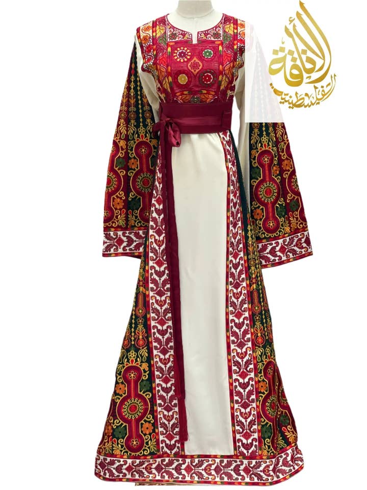 Embroidered Thoub Malaket Alsafa: Timeless Sophistication & Cultural Elegance for wholesale by Palestinian Elegance