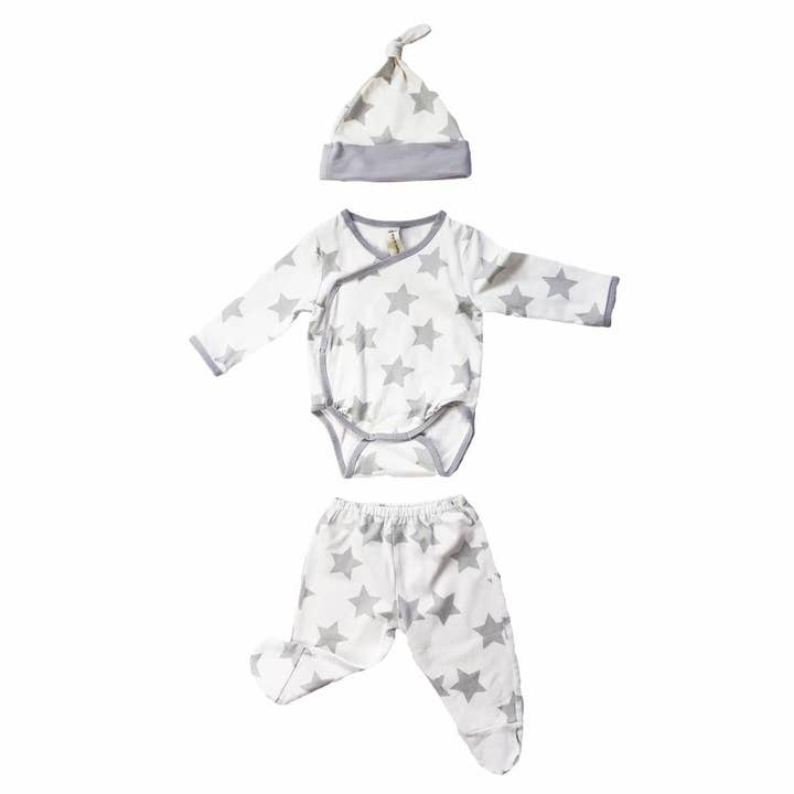 Bamboo 3 Piece Newborn Gift Set for wholesale by Earth Baby Outfitters