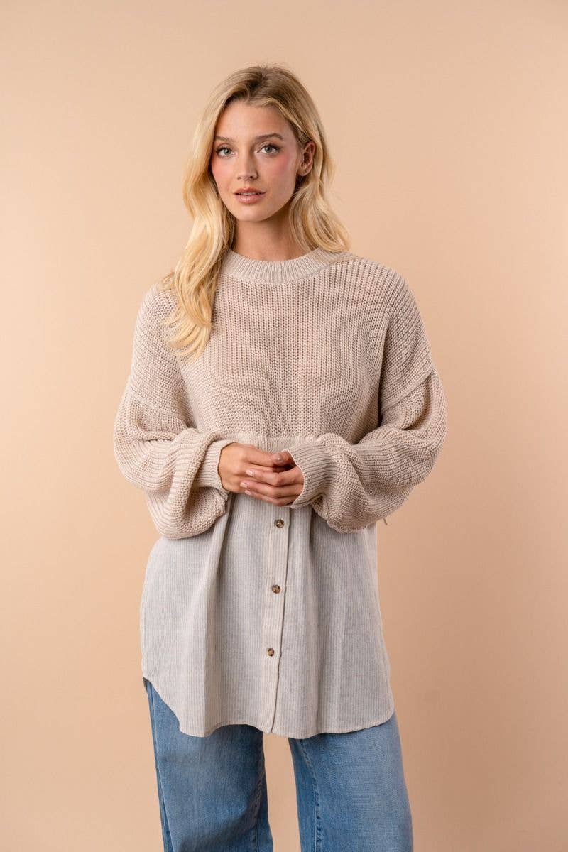 Pietra Maglione a Maniche Lunghe in Maglia Tinta Unita T10522 in vendita all'ingrosso su Faire1