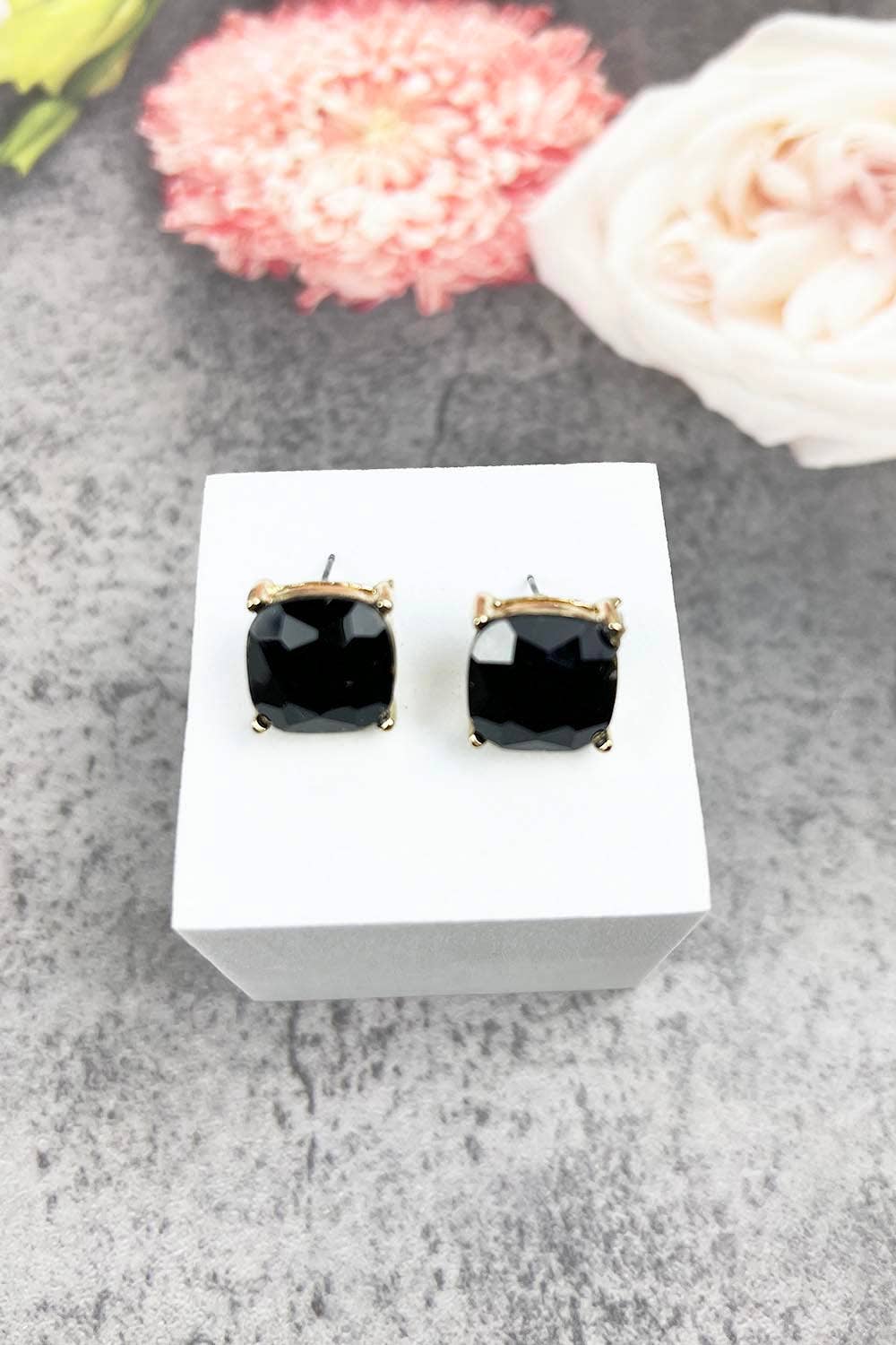 JHP Collection - Wholesale Stud/Post Earrings - VARIETY COLORS OF SEMI PRECIOUSGLASS POST EARRINGS29