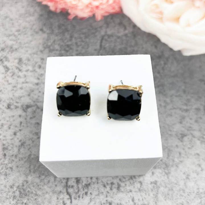 JHP Collection - Wholesale Stud/Post Earrings - VARIETY COLORS OF SEMI PRECIOUSGLASS POST EARRINGS29