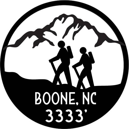BE Creations & Designs, Inc. - Wholesale Ornament - CUSTOM Listing for Fall Creek Woods: BOONE NC 3333 HIKERXMAS