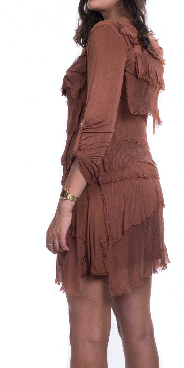 Gigi Moda - Wholesale Dress - Women's - Long Sleeve Ruffled Dress21