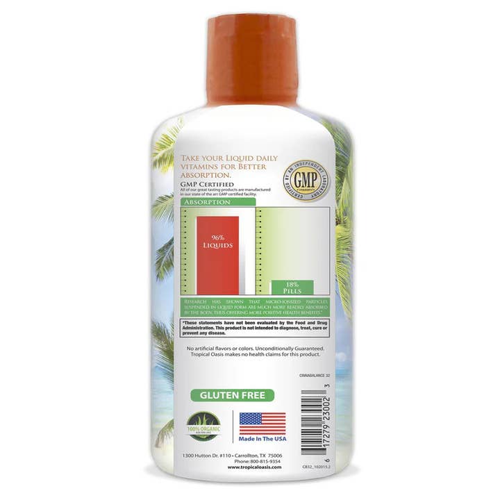 Tropical Oasis - Venta al por mayor Suplementos/vitaminas para beber - Suplemento de canela líquida