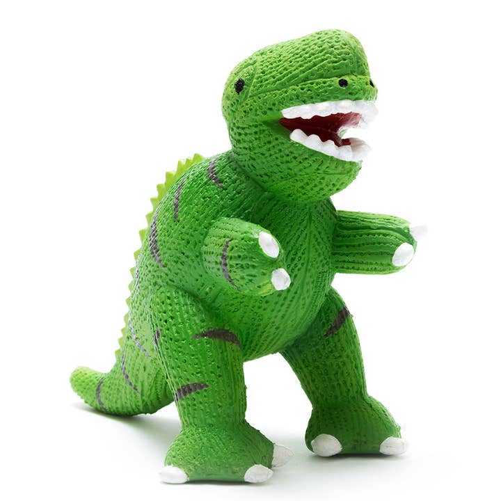 Best Years Ltd - Wholesale Bath Toy - Baby - Natural Rubber Green T Rex Dinosaur Toy, Bath Toy, Teether