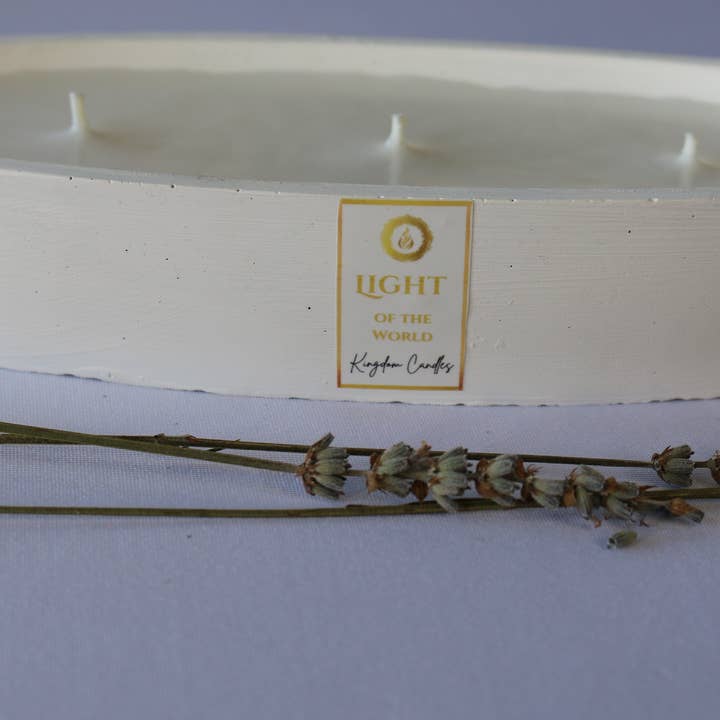 Light of the World Candle Studio - Vente Bougie en bocal - Bougie Eucalyptus, Vanille, Lavande | Marcher sur l'eau |2