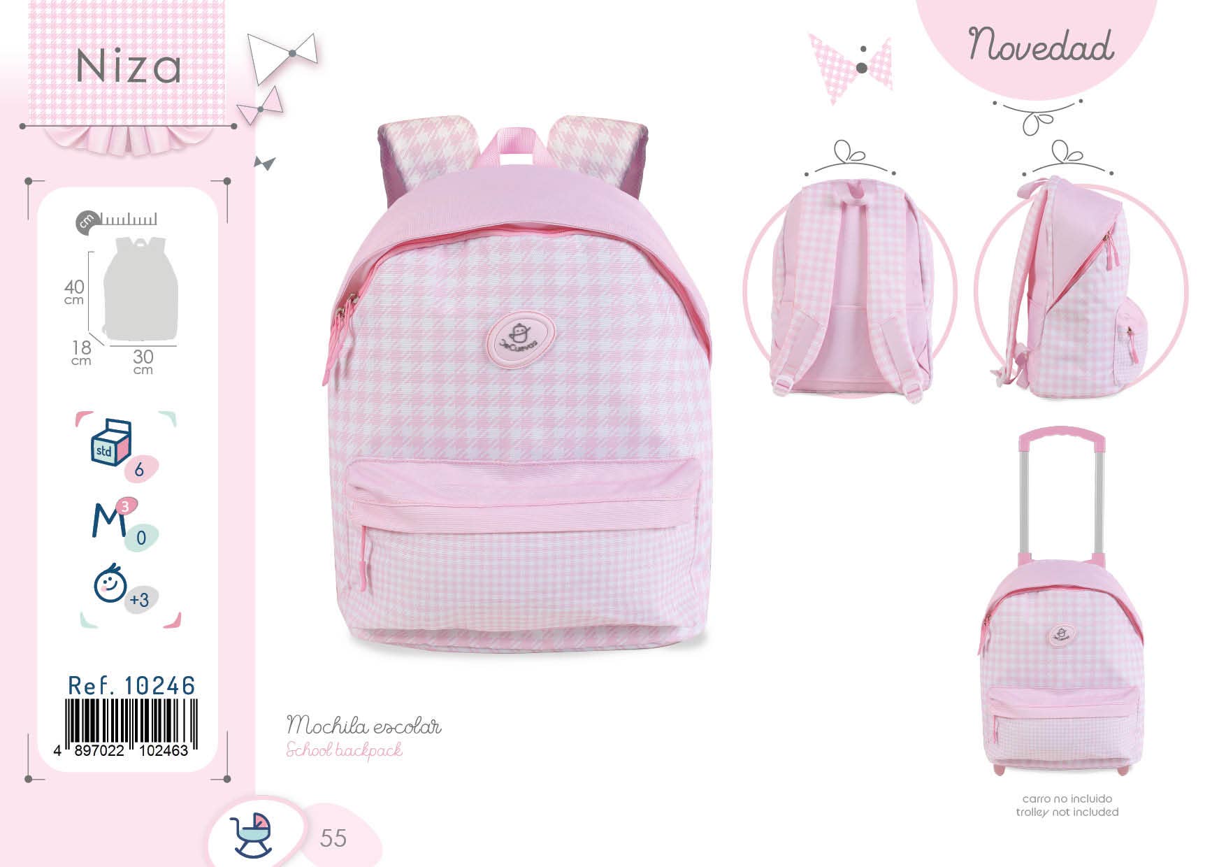 DeCuevas Toys – wholesale Ryggsäck - Barn – 10246 NIZA vadderad skolryggsäck3