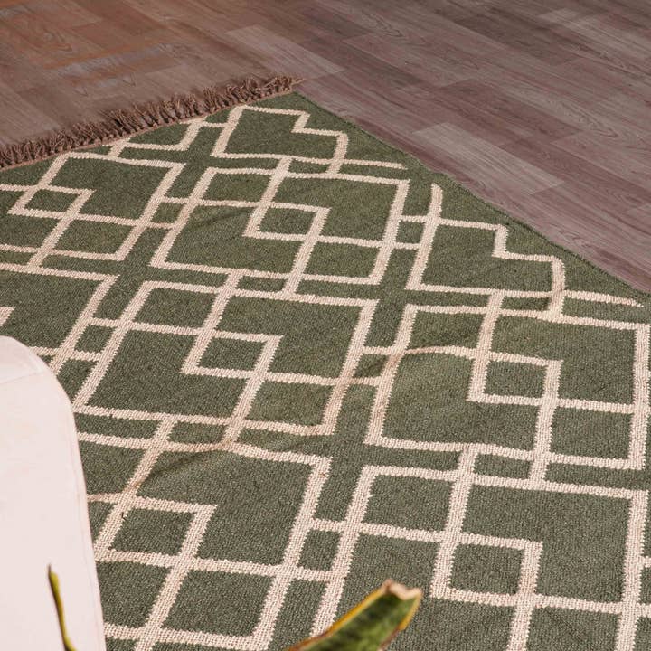 Chouhan Rugs - Wholesale Area Rug - Vinatge Jute Kilim Rug, Traditional Large Rug, Living Room