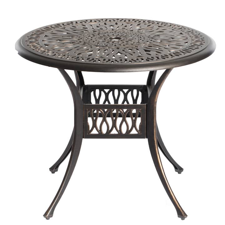 Quickway Imports - Wholesale Patio set - Indoor and Outdoor Bronze Dinning Set 2 Chairs with 1 Table1