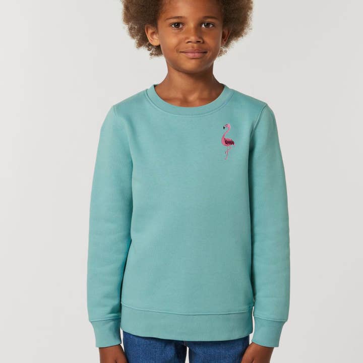 sudadera infantil de algodón orgánico flamenco para venta al por mayor de Tommy & Lottie