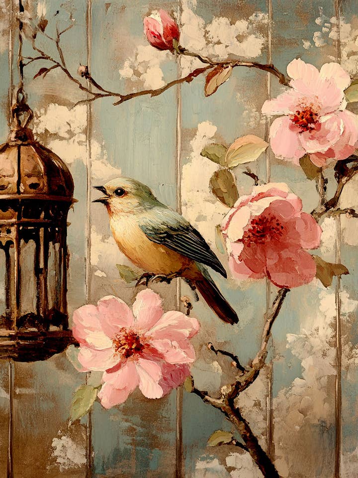 Songbird - Vintage Art Prints - 8"x10" Art Print for 11"x14" Frame for wholesale by Mowbi