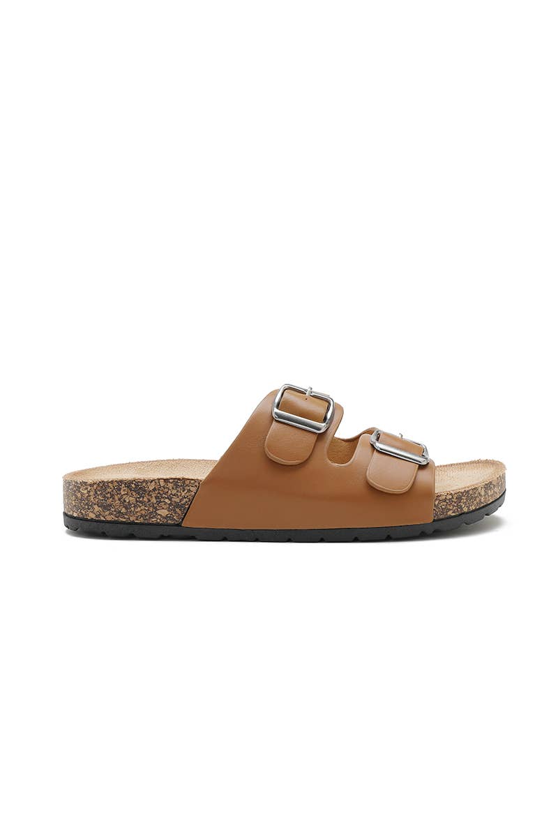 Joia Paris - Wholesale Sandaal - Dames - platte sandaal met dubbele band en verstelbare gesp W-12924