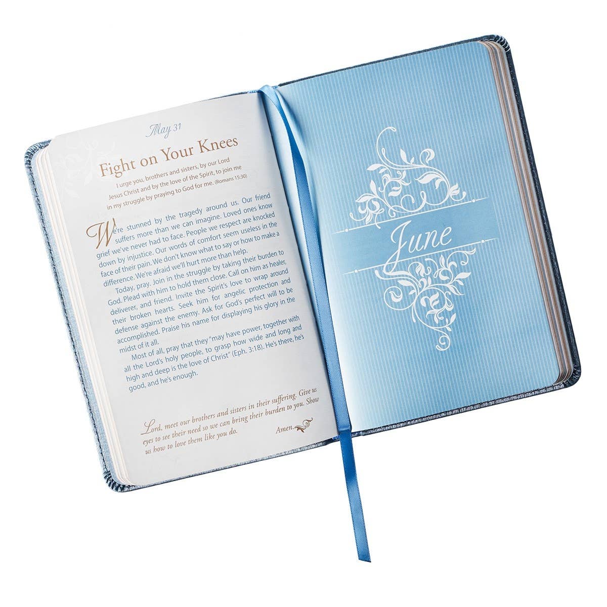 Christian Art Gifts - Wholesale Religion - Devotional for Mr. & Mrs. Blue Faux Leather5