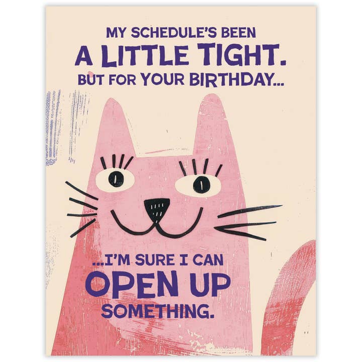 Tight Kitty - Recycled Sexy Birthday Card for wholesale by Scarecrow & Nut Tree
