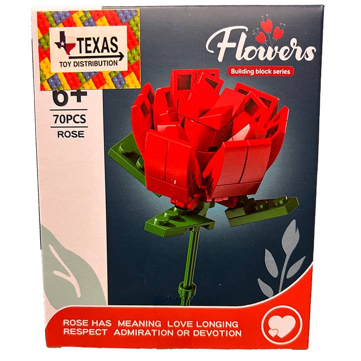 Texas Toy Distribution - Wholesale Building Set - Kids - Flowers Building Brick Display Set, x3 of each Style