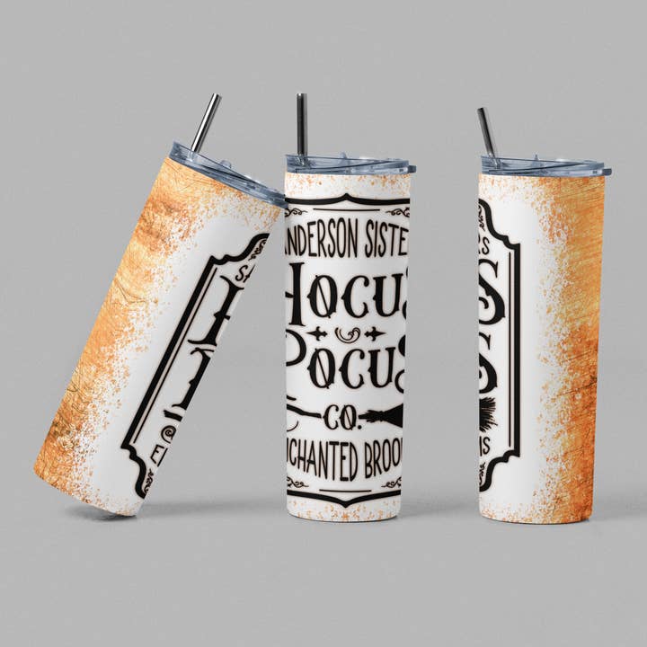 Sanderson Sisters Broom Company Halloween Tumbler for wholesale by The Geek Boutique