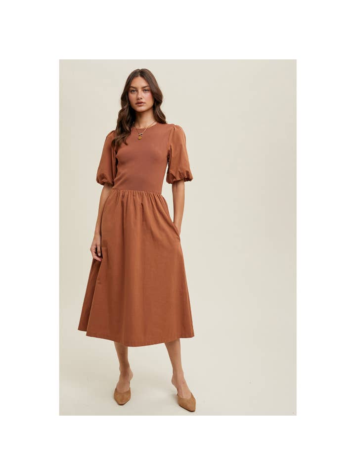 Wishlist Apparel - Wholesale Dress - Women's - TWOFER MIDI DRESS / WL24-9510