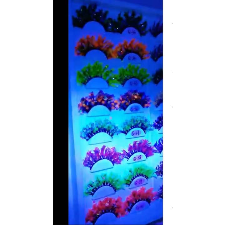 SugarQuoteMeNot LLC - Wholesale False/fake eyelashes - Glam Glow-in-the-Dark & Luminous Glitter Glam Eyelashes17