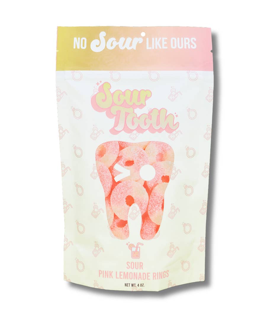 Sour Tooth - Wholesale Gummy - Sour Pink Lemonade Rings