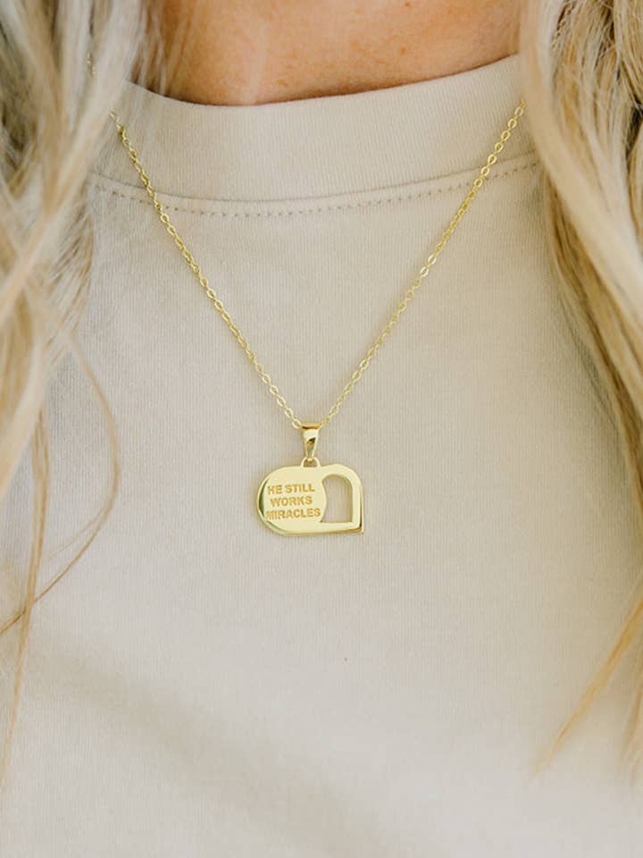 Empty Tomb “He Still Works Miracles” Necklace for wholesale by Salt&Hart