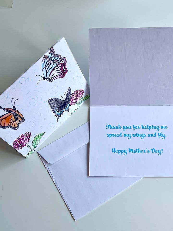 Cartão de Dia das Mães de Borboletas por atacado de Joni McKown Art