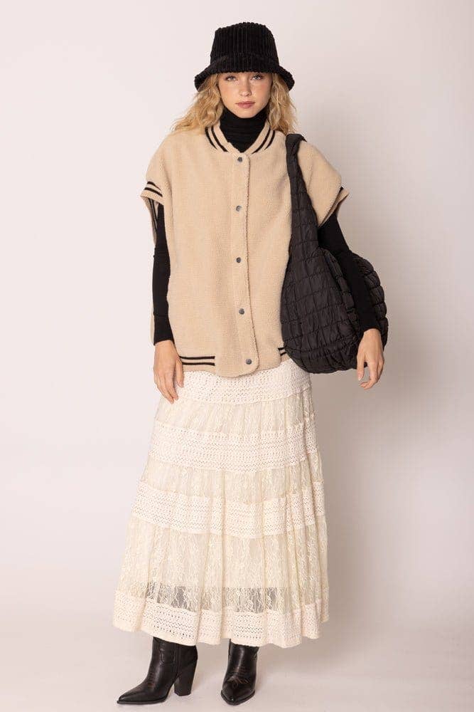 MiMi Wholesale - Wholesale Outerwear Vest - Women's - QCV420019 College Colors Sherpa Varsity Vest17