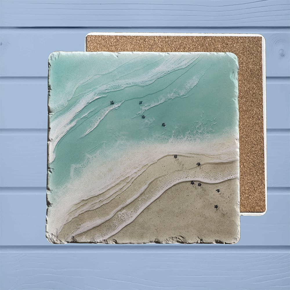 ADDLE iNK - Vente Sous-verre - Dessous de plat en pierre carrée personnalisée - Cove - AK Suivez-moi