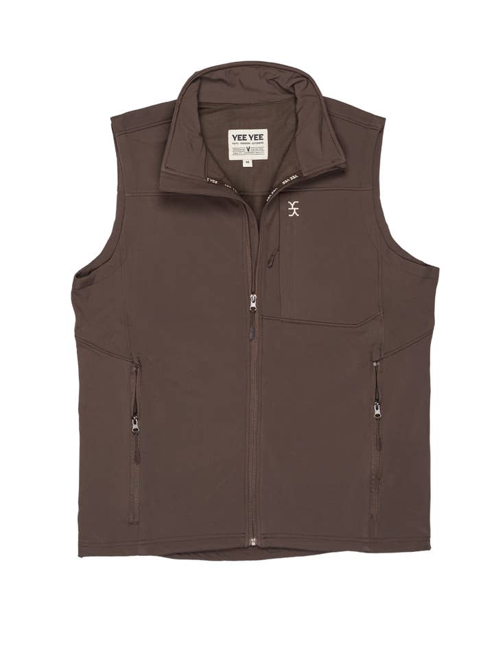 Yee Yee - Wholesale Outerwear Vest - Men's - Chocolate Softshell Vest2