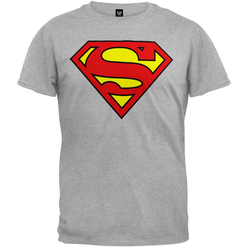 Official Store - Wholesale Screen Printed T-Shirt - Men's - Superman - Shield Logo Heather Men's T Shirt0