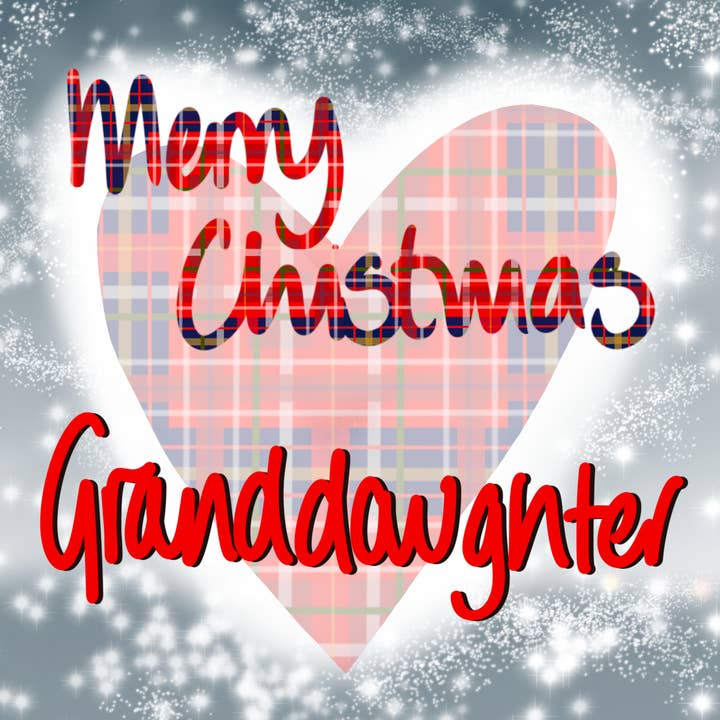 Christmas Card - Granddaughter - Scottish Tartan for wholesale by F and B Cards