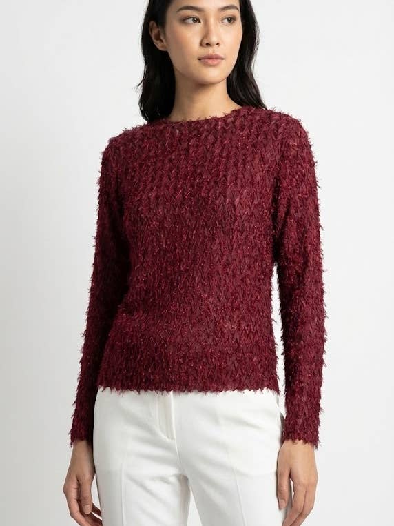 Getextureerde top met lange mouwen voor wholesale door ELPPIS US