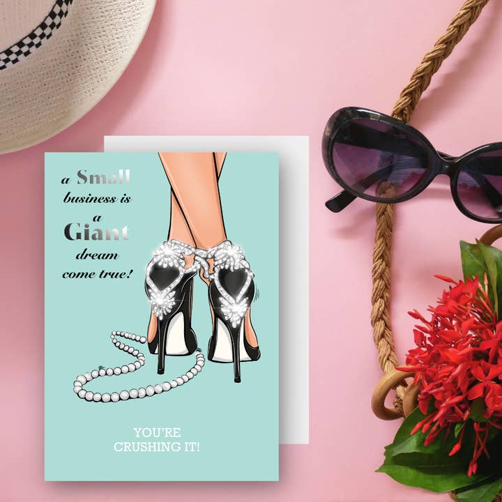 Glam Motivational New Business Greeting Card for wholesale by The Fabulous Planner