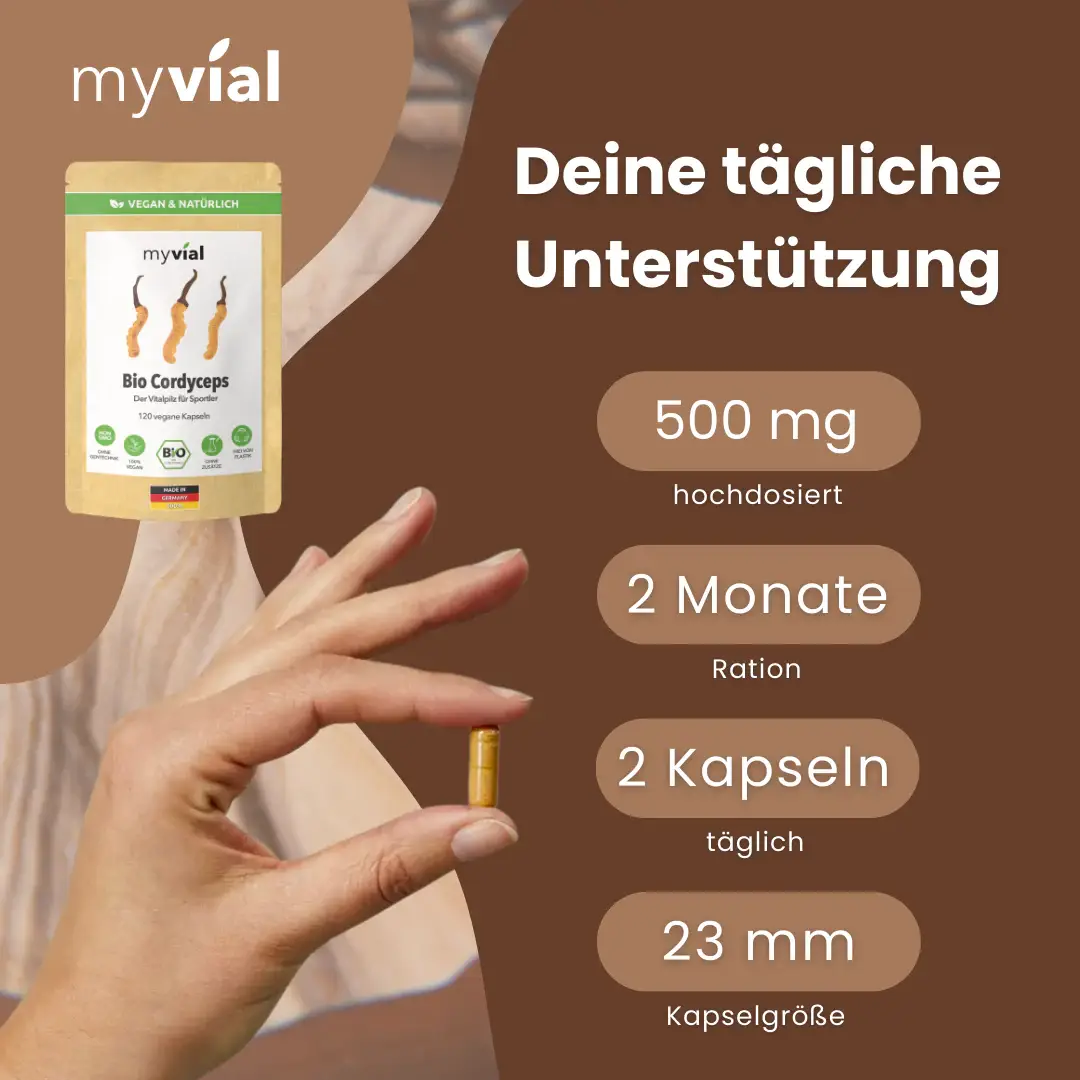 myvial - Vente Supplément oral/vitamine - Gélules de Cordyceps Bio, 120 pièces2