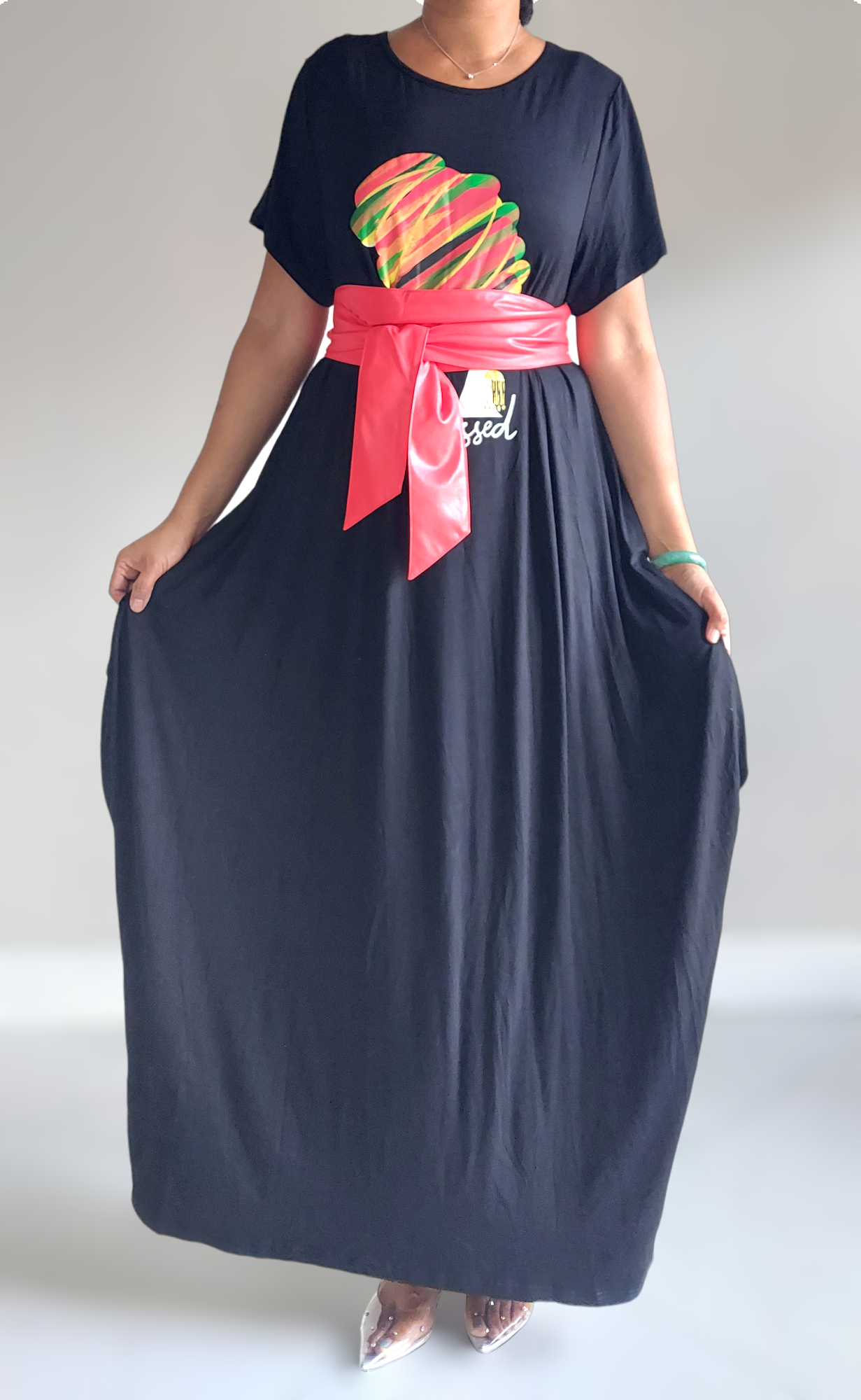 India Batik – Großhandel Kleid – Damen – Blessed Afro Bubble Jerseykleid, kurzärmlig, 2022SS7