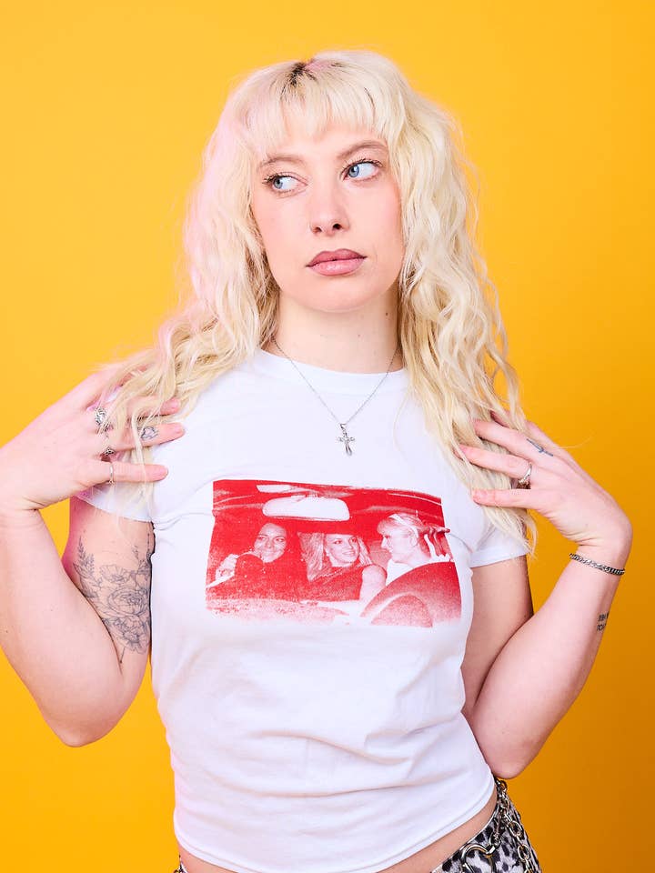 White Paparazzi Baby Graphic Tee for wholesale on Faire1