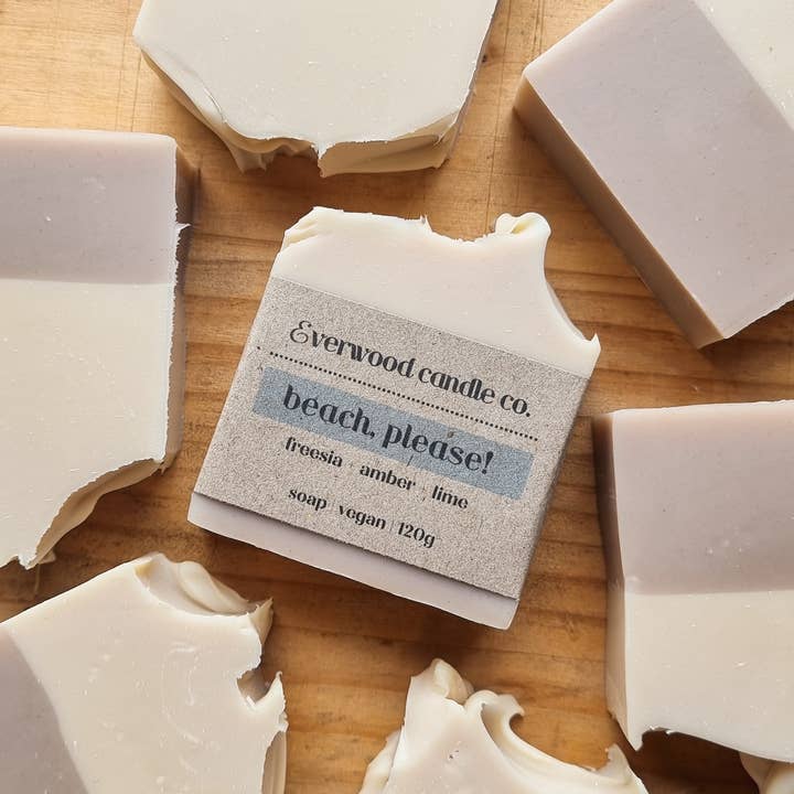 Everwood Candle Co. - Wholesale Bar Soap - 'Beach, Please!' Soap Bar 120g