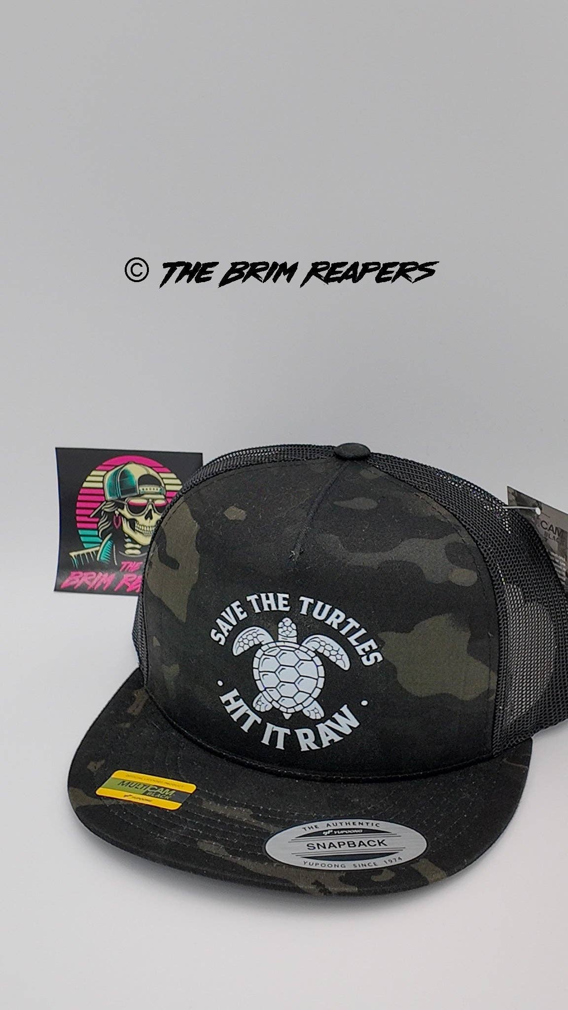 The Brim Reapers - Wholesale Trucker Hat - Unisex - Save The Turtles Hit It Raw Patch Hat1