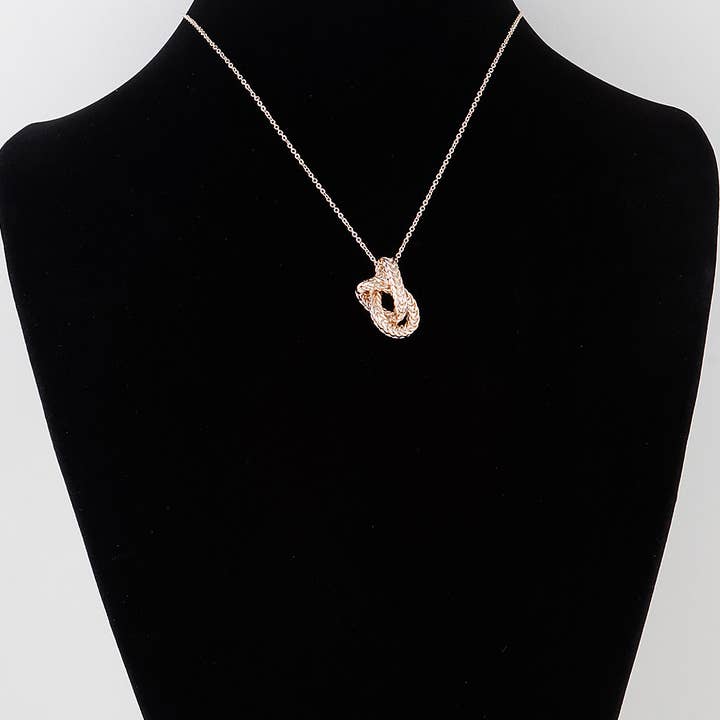 Braided Interweave Pendant Necklace for wholesale by 3AM BY H&D ACCESSORIES