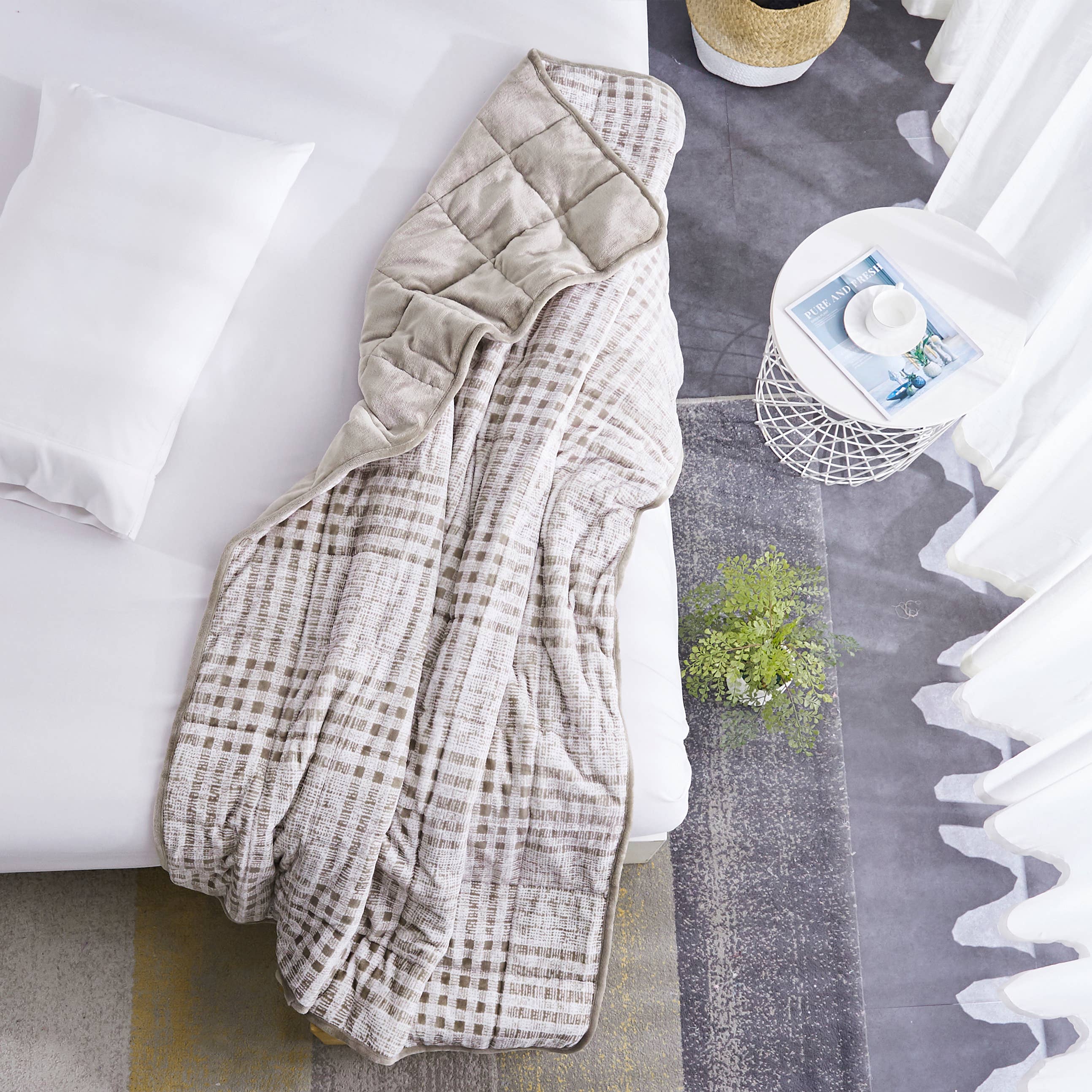 Sutton Home Fashions LLC – Manta para sofá por atacado – Cobertor Ponderado de Veludo a Veludo Dreamnest5