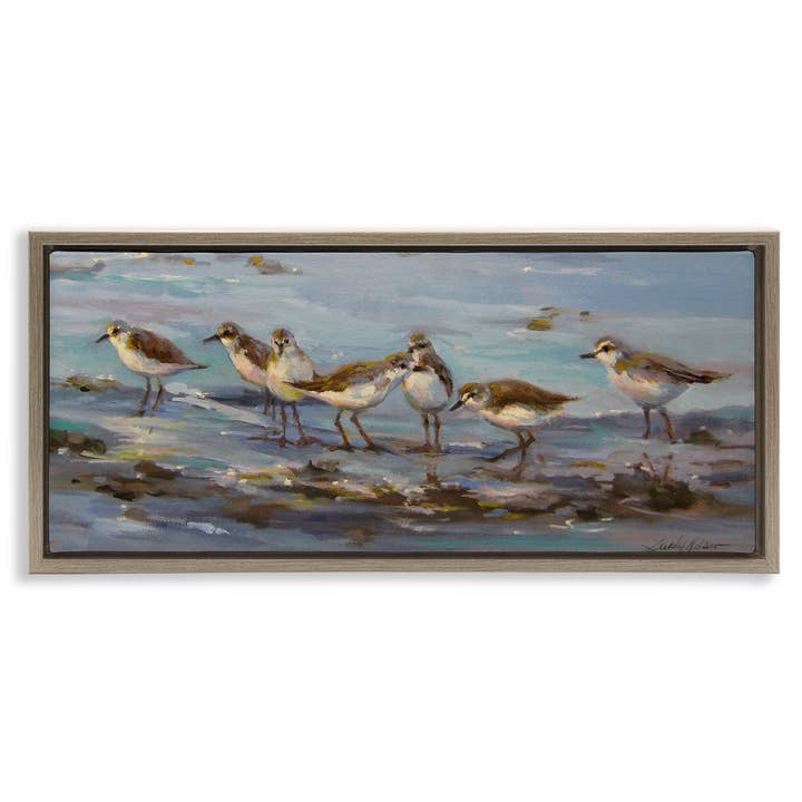 Stupell Industries - Wholesale Wall Sign - Sandpiper Flock on Shore - Framed Wall Art24