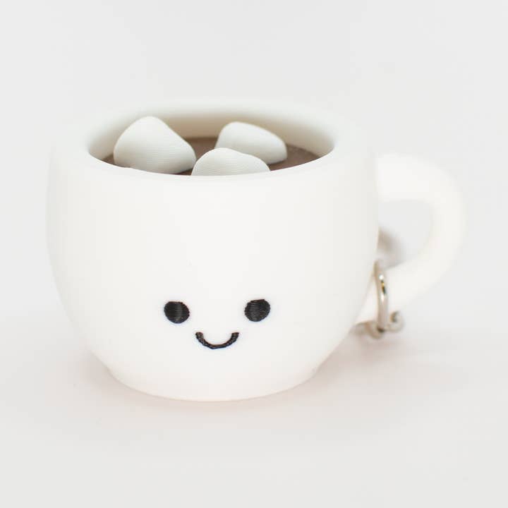 Happy Clicky Mug Keychain for wholesale by The Tiny Joy Factory
