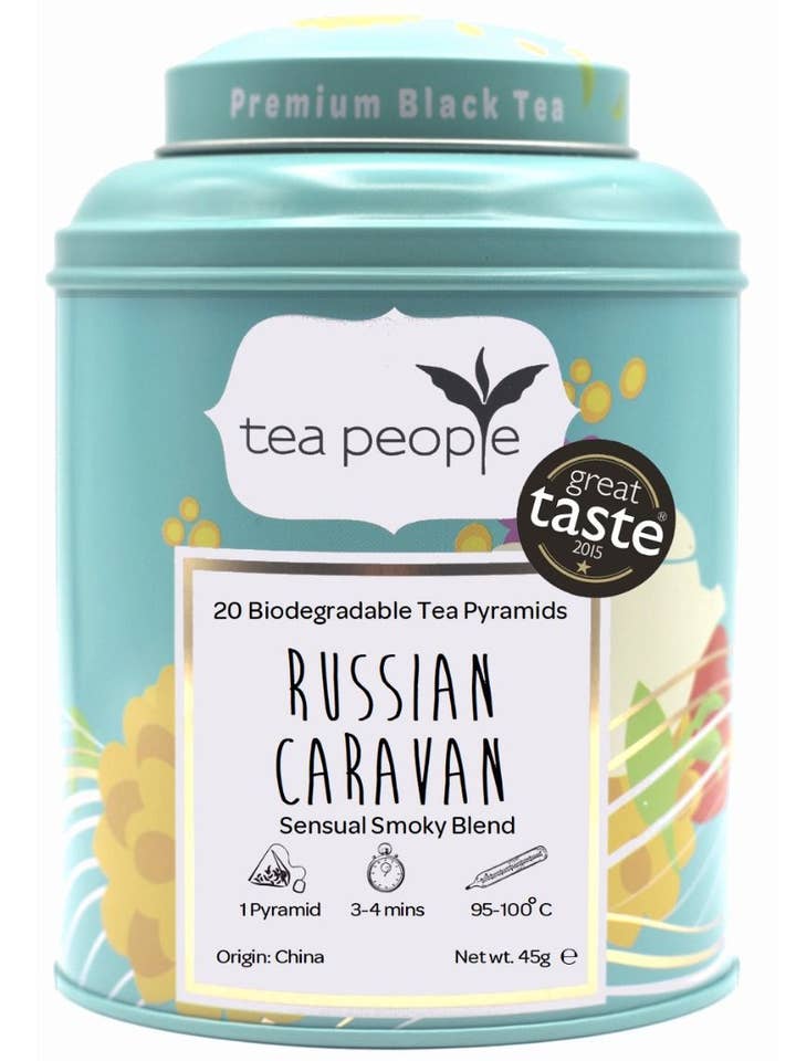 Caravana russa - 20 Pyramid Tin Caddy por atacado de Tea People