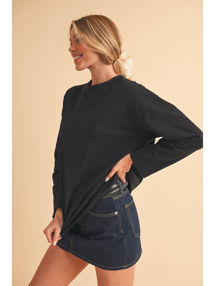 AEMI + CO - Wholesale Knit Top - Women's - 8438FN Billi Long Sleeve Top