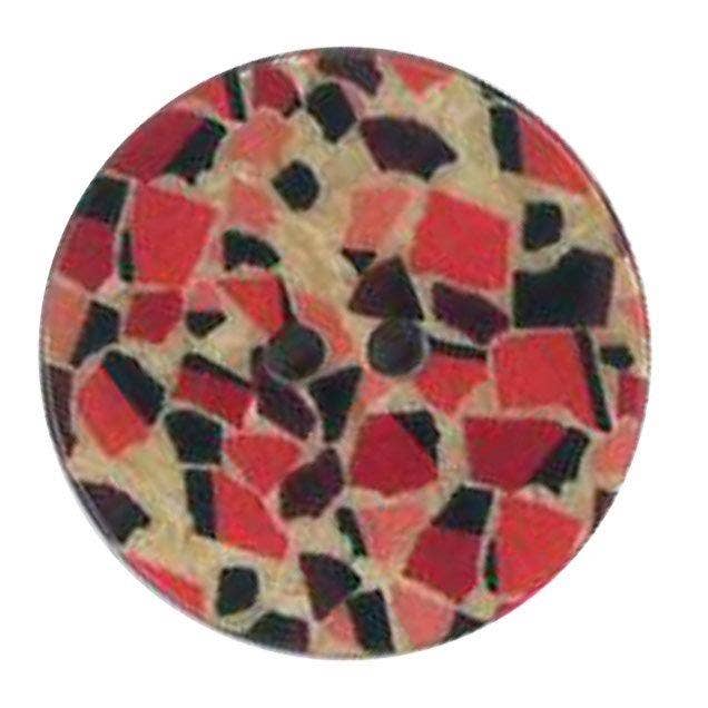 BUTTON WITH MOSAIC COCONUT IMITATION PRINT for wholesale by NEMARK