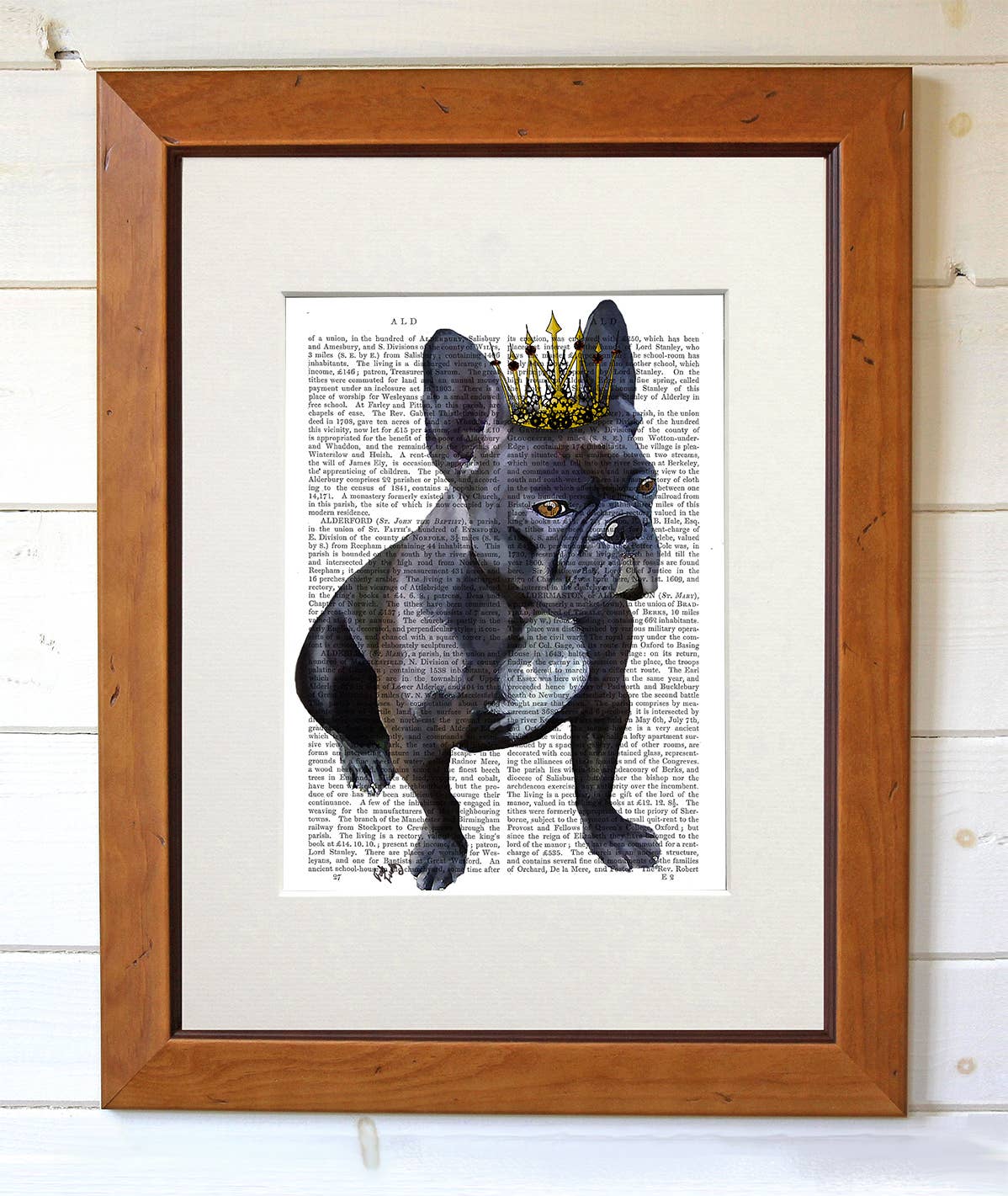 FabFunky Ltd – wholesale Art print – French Bulldog King, dog book print / Art Print / Wall Art2