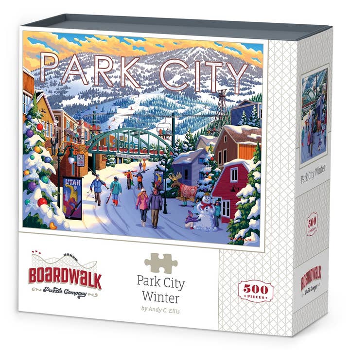 Park City Winter - 500 Piece for wholesale by Boardwalk Puzzle Company