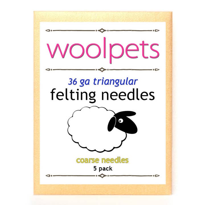 Woolpets – wholesale Craft supplies – 36 GA Felting Needles Coarse 5Pk