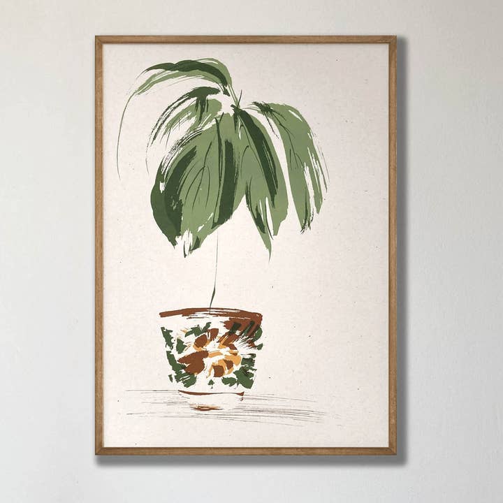 Avocado Plant / Botanical Art / Handmade Silkscreen Print for wholesale by Ben Rogers